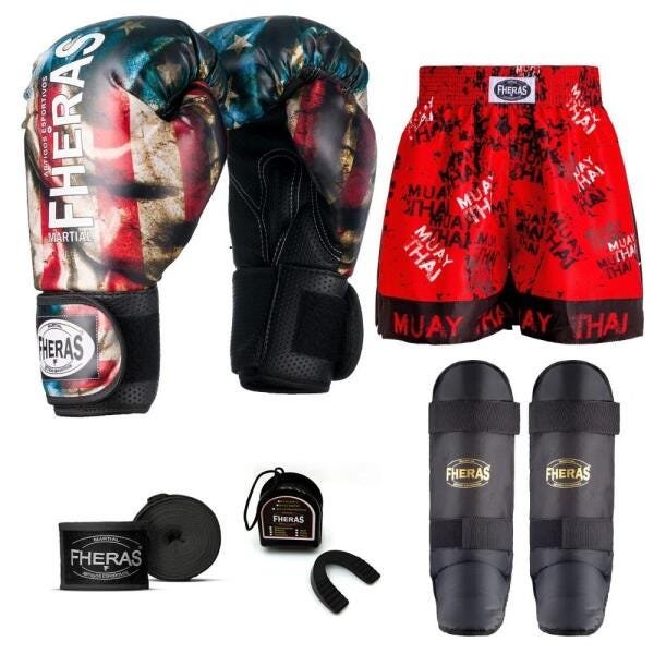 Kit Boxe Muay Thai Fheras Top EUA (03001043) - 7