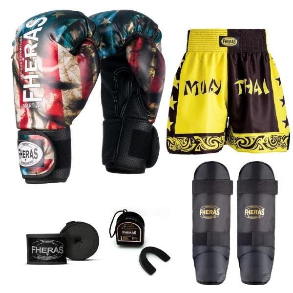Kit Boxe Muay Thai Fheras Top EUA (03001045) - 1