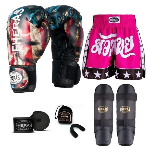 Kit Boxe Muay Thai Fheras Top EUA (03001046) - 7