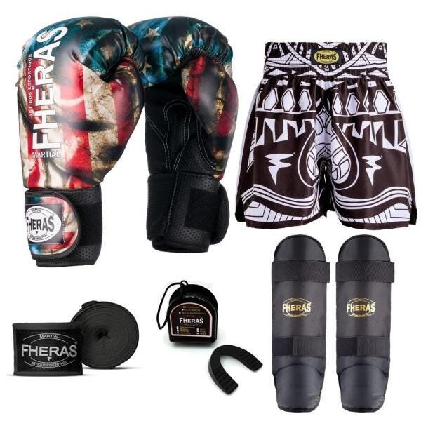 Kit Boxe Muay Thai Fheras Top EUA (03001049) - 1