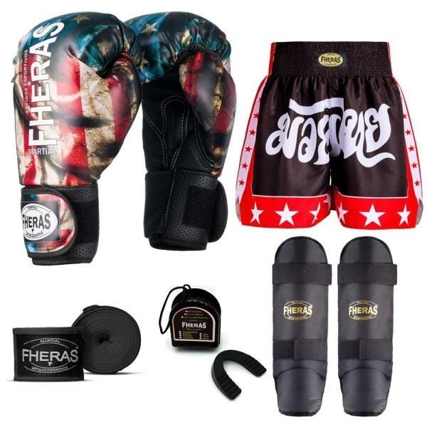 Kit Boxe Muay Thai Fheras Top EUA (03001050) - 1