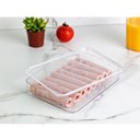 Ver imagem 2 de Porta Frios Transparente Organizador De Geladeira Clear Fresh Porta Queijo Presunto OU