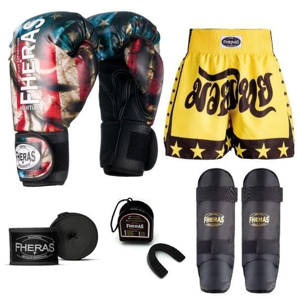 Kit Boxe Muay Thai Fheras Top EUA (03001051) - 7