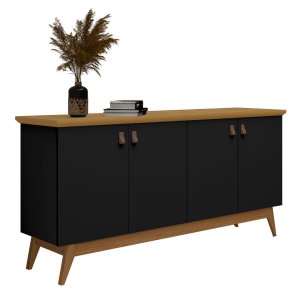 Aparador Buffet Balcão 4 Portas Black Nature Absolut J&a