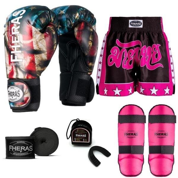 Kit Boxe Muay Thai Fheras Top EUA (03001081) - 7