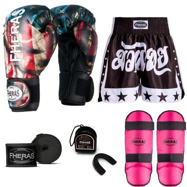 Kit Boxe Muay Thai Fheras Top EUA (03001082) - 1