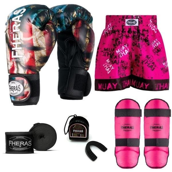 Kit Boxe Muay Thai Fheras Top EUA (03001085) - 1