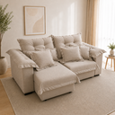 Ver mais imagens de Sofa Linho Retratil Reclinavel Majestade 200cm Premium