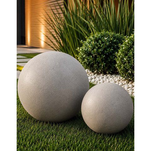 Kit com 2 Formas ABS para Bola Decorativa de Jardim Concreto Paisagismo