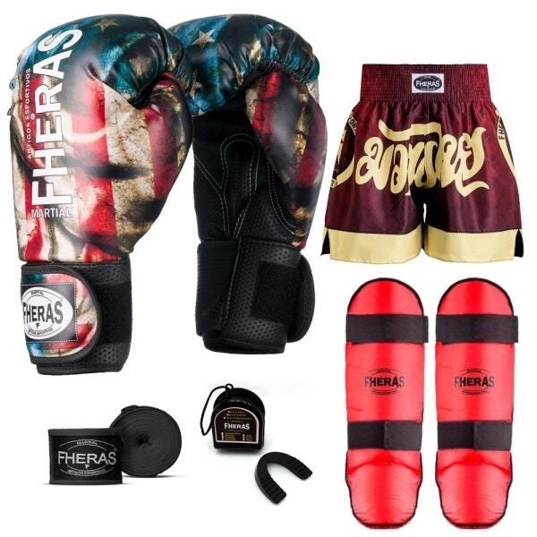 Kit Boxe Muay Thai Fheras Top EUA (03001089) - 1
