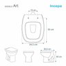 Assento Sanitário Almofadado Astra Art Avant Branco para Vaso Incepa - 3