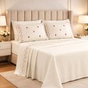 Ver imagem 1 de Conjunto Cama Casal King Size 300 Fio Elise 4 Pç Premium:vermelho