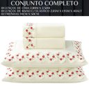 Ver imagem 2 de Conjunto Cama Casal King Size 300 Fio Elise 4 Pç Premium:vermelho
