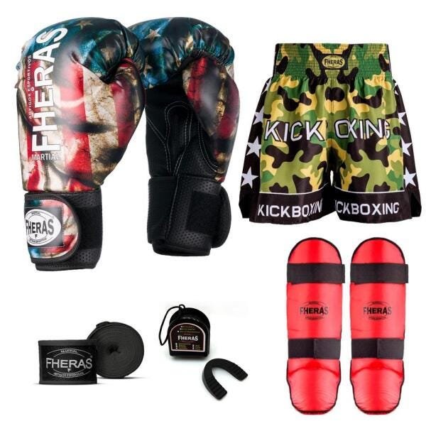 Kit Boxe Muay Thai Fheras Top EUA (03001098) - 1