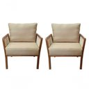 Ver imagem 2 de Kit 2 Poltronas Luxo Califórnia Bege Linho 1006