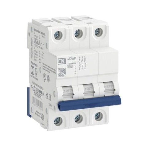 Disjuntor Tripolar 63a Din Mdw Curva C Weg