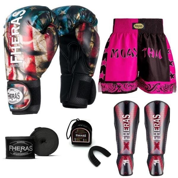Kit Boxe Muay Thai Fheras Top EUA (03001129) - 1