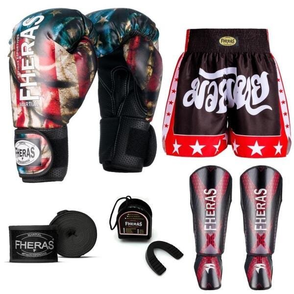 Kit Boxe Muay Thai Fheras Top EUA (03001131) - 7