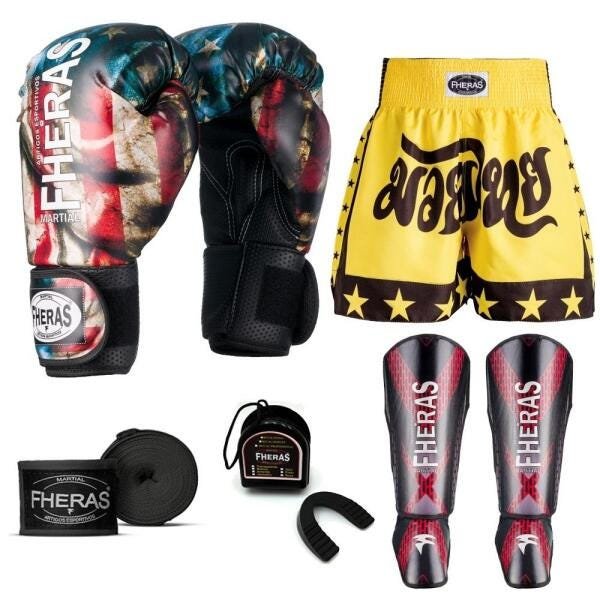 Kit Boxe Muay Thai Fheras Top EUA (03001132) - 7