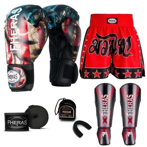Kit Boxe Muay Thai Fheras Top EUA (03001134) - 7