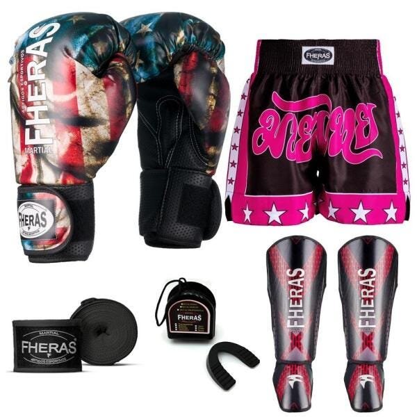Kit Boxe Muay Thai Fheras Top EUA (03001135) - 1