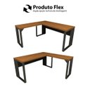 Ver imagem 3 de Mesa de Escritório em L Linha Industrial Metalon Tampo 40mm