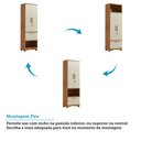 Ver imagem 5 de Armário Multiuso Blanc 2 Portas 1 Gaveta 100% MDF Canela/Off White - Rio Doce
