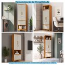 Ver imagem 6 de Armário Multiuso Blanc 2 Portas 1 Gaveta 100% MDF Canela/Off White - Rio Doce