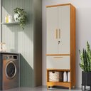 Ver imagem 1 de Armário Multiuso Blanc 2 Portas 1 Gaveta 100% MDF Canela/Off White - Rio Doce