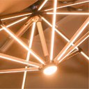 Ver imagem 3 de Ombrelone 3x3 em Alumínio Preto com Led e Base para Piscina