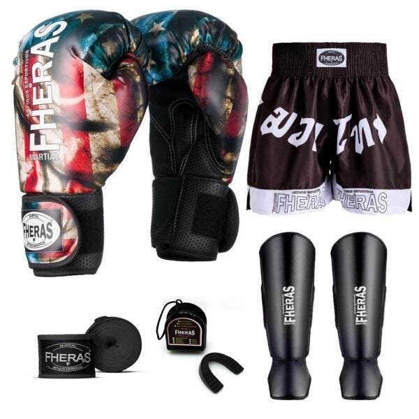 Kit Boxe Muay Thai Fheras Top EUA (03001192) - 1