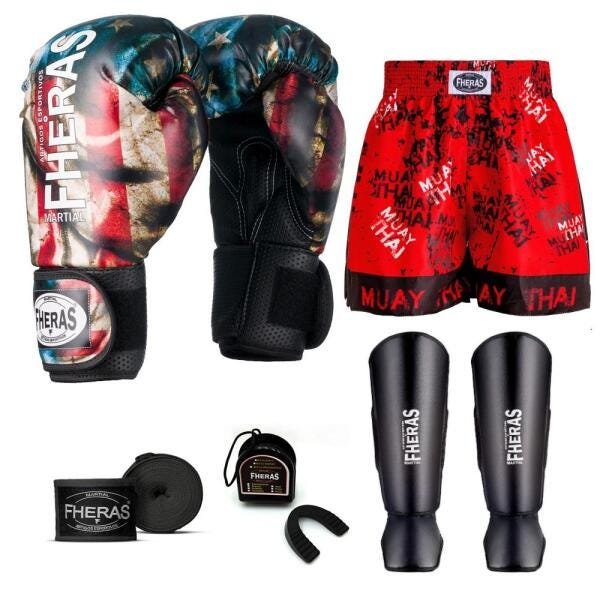 Kit Boxe Muay Thai Fheras Top EUA (03001194) - 7