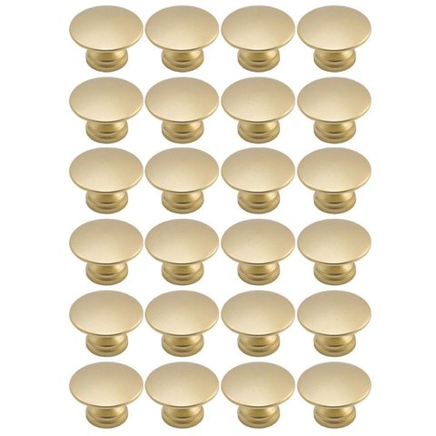 Kit 24 Puxadores de Móveis Pontos Dourados 3x2cm Armários Gavetas Tucson