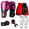 Kit Boxe Muay Thai Fheras Top Elite Rosa (03002339) - 7