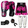 Kit Boxe Muay Thai Fheras Top Elite Rosa (03002346) - 1