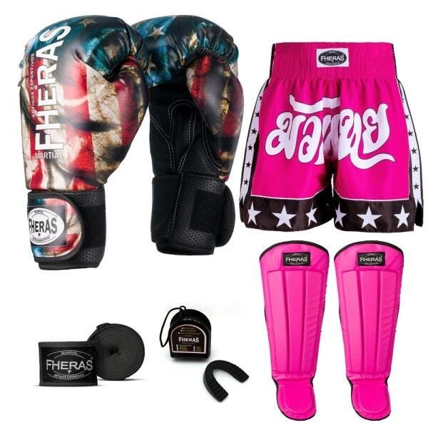 Kit Boxe Muay Thai Fheras Top EUA (03001001) - 1