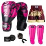 Kit Boxe Muay Thai Fheras Top Elite Rosa (03002380) - 7