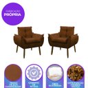 Ver imagem 6 de Kit 2 Poltrona Decorativa Sala Estar Escritório Quarto Prime: Terracota