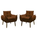 Ver imagem 1 de Kit 2 Poltrona Decorativa Sala Estar Escritório Quarto Prime: Terracota