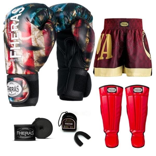 Kit Boxe Muay Thai Fheras Top EUA (03001006) - 7