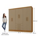 Ver imagem 3 de Guarda-Roupa Casal 6 Portas 6 Gavetas 100% MDF Berlin Espresso Móveis