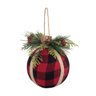 Bola Natalina 10cm Xadrez Vermelho e Preto C/4 1025629 Cromus - 2