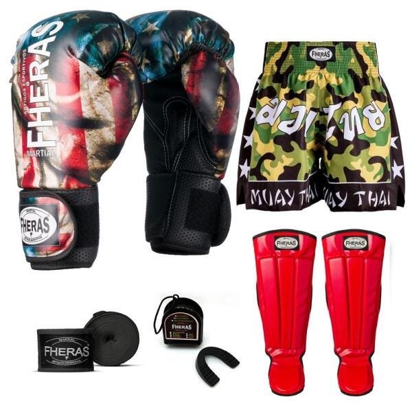 Kit Boxe Muay Thai Fheras Top EUA (03001014) - 7