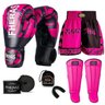 Kit Boxe Muay Thai Fheras Top Elite Rosa (03002393) - 1