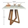 Mesa Jantar Base X Tampo Retangular Laca com Vidro 120x70 Branco - 3