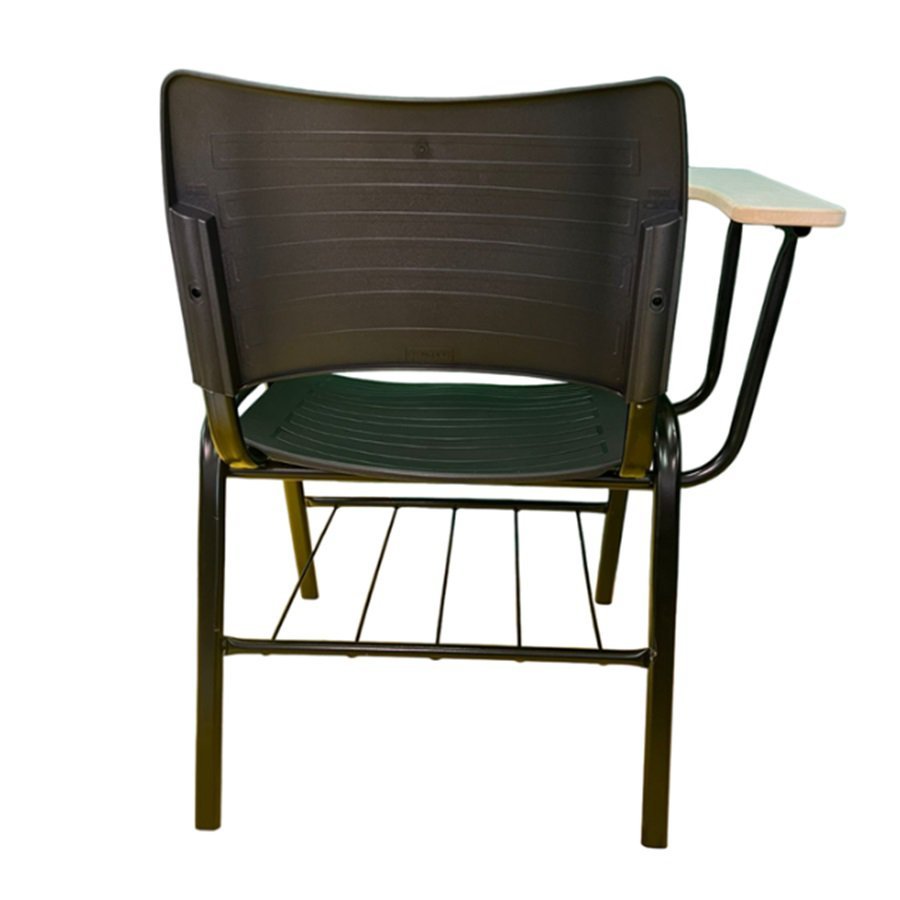 KIT 05 Cadeiras Universitárias com porta livros cor Preto - 3