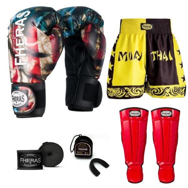 Kit Boxe Muay Thai Fheras Top EUA (03001018) - 1