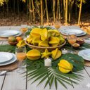 Ver mais imagens de 4 Frutas Artificiais de Carambola Perfeitas para Decoração de Cozinha, Buffets e Mesas de Festa