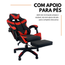 Ver imagem 4 de Cadeira Gamer Stillus Ergonômica com Apoio para Os Pés - Vermelho - 1 + E-book