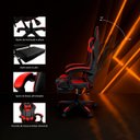 Ver imagem 4 de Cadeira Gamer Stillus Reclinável 120° com Apoio para Os Pés e Cabeça Vermelho